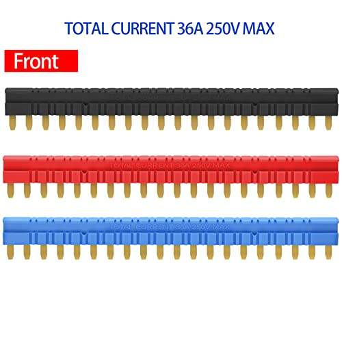 Electromagnetic Relay Jumper General Purpose Suitable for Socket HF41F-1Z-C2 Screw Terminal Connector Short Piece Connection Piece Red/Blue/Black 3 PCS - size: 3 Jumpers B+R+K