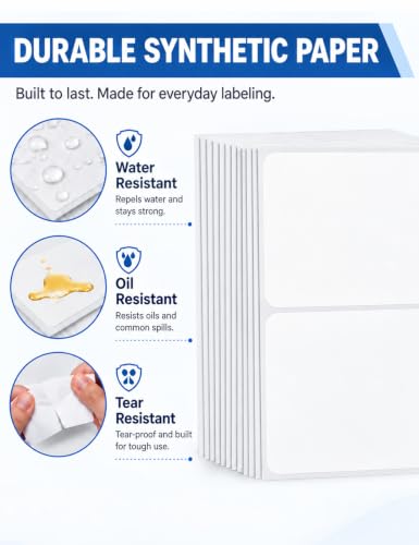 6x4 Removable Labels for Storage Bins, 100-Pack Blank Stickers