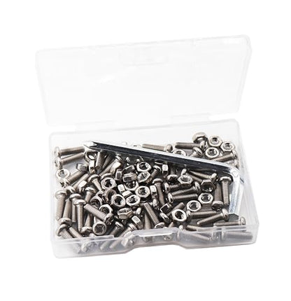 cSeao 50-Pack M3 x 16mm Pan Head Phillips Drive Machine Screws Hex Nuts Set, 304 Stainless Steel - size: M3 x 16mm 50-Pack