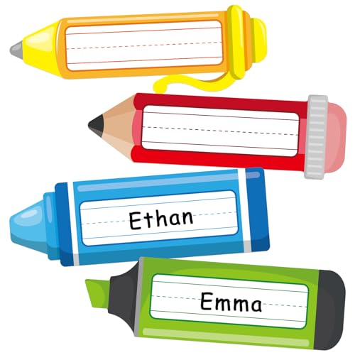 SICOHOME Name Tags for Classroom Desks - 36pcs Student Name Plates for Students Self Adhesive Names Labels for Kids for Kindergarten Preschool Classroom Back to School Teacher Supplies Must Haves - color: C