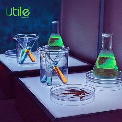 Utile 50ml Beaker Shot Glasses, 24pcs of 1.7oz Low Form Glass Beakers Set, Borosilicate 3.3 Glass Chemical Beaker with Printed Graduation, 4000.0050.24 - style: 50 ml (24pcs)