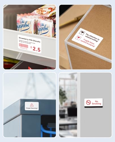 NIIMBOT M2/M3 Thermal Transfer Removable Labels 1.57" x 1.18" (40x30mm) - size: 40*30MM white