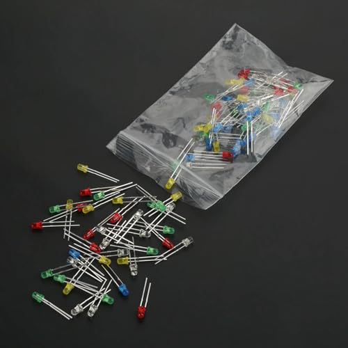 Generic Electronic Components Kit with 100 LEDs 600 Resistors 120 Electrolytic 300 Ceramic Capacitors 100 Diodes 170 Transistors Assortment Hobbyists Repair Shops