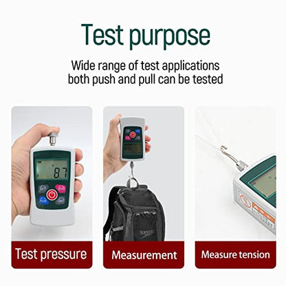 50N Digital Force Gauge Push and Pull Tester Meter with 4 Measurement Units N Kg Lb Oz, Automatic Backlight, Buzzer Alarm Function,1% Accuracy - size: 50N