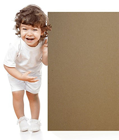 100 Sheets Chipboard 20pt (Point) 8 X 10 Inches Light Weight Frame|Photo Size .020 Caliper Thickness Cardboard Craft|Ship Brown Kraft Paper Board - size: 8x10 - 100 Sheets