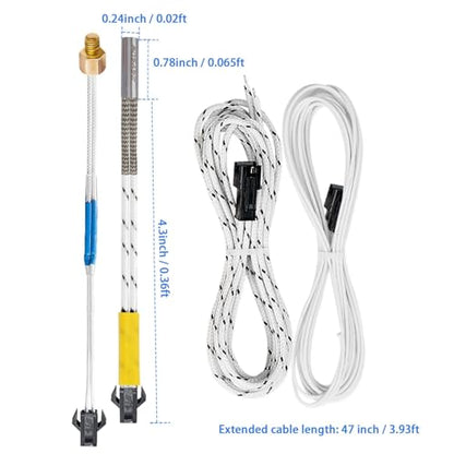 5Aplusreprap Ender 3 M3 Stud Thermistor Replacement for Creality Ender 3V2 - size: M3 stud thermistor