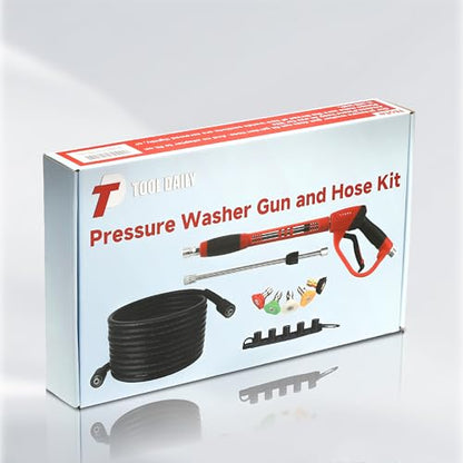 Tool Daily Pressure Washer Gun and Hose Kit, 25 FT Power Washer Hose - size: 25FT