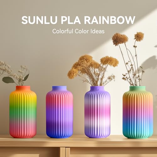 SUNLU Rainbow PLA Filament 1.75mm, 250g Spool Bundle, 3D Printer Filament - color: Pla Bundle-250gx4-2230028