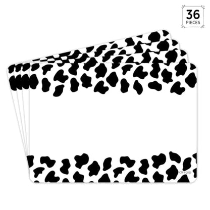 CTP Farm Friends Cow Print Labels (#11033 Creative Teaching Press) - color: Farm Friends Cow Print