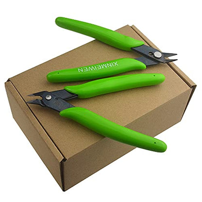 10Pack Wire Cutters Precision Electronic Flush Cutters Mini Cutting Pliers for Ultra-fine Cutting Needs (Grass Green) - color: Grass Green, size: 10Pack