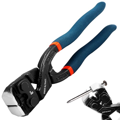 PRIDE&CRAFT 8 inches Nail Puller Heavy Duty Carpenters Pliers Tool with CR-V steel Construction, Nail Remover, End Cutting Pliers, Staple Puller for Woodworking and Home Repair (Nail Puller, 8 Inch) - color: Nail Puller, size: 8 Inch