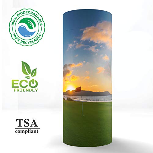 19th Hole Golf Scattering Tubes for Human Ashes TSA Approved Scattering Urn and Eco-Friendly Biodegradable Urns for Human Ashes & Biodegradable Urn for Burial at Sea - color: 19th Hole, size: Large 12"x5"