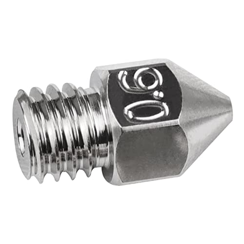 POLISI3D High Temperature Sharp Non-Stick MK8 Plated Copper Nozzle 0.6mm Compatible with Snapmaker Ender 3 Pro Ender 5 CR10 V2 S4 S5 Anet A8 3D Printer (0.6mm) - size: 0.6mm