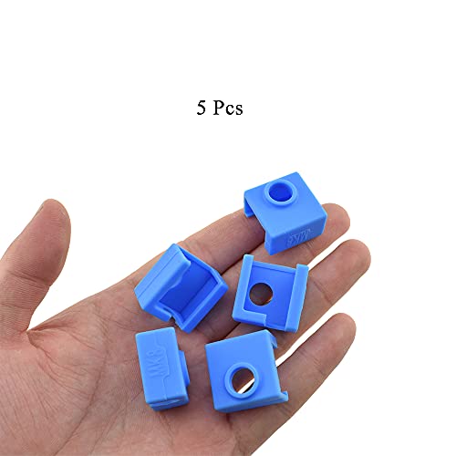 Hahiyo 3D Printer Silicone Sock Cover Help Heat Stabilize Cooling Hold Secure Easy Clean Replace for Mk7/8/9 Hotend Extruder Creality Ender 3/3 5/5 Pro Cr-10/10s Anet A8 5pcs Blue - size: 3D PrinterSilicone-MK8-Blue-5Pcs