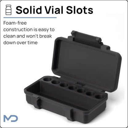 3ml Vial and Syringe Case | for Peptide Vials | Fridge and Freezer Safe for Travel and Fridge Organization