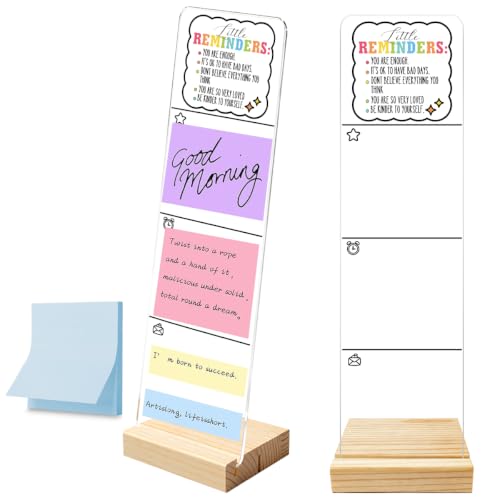 HTBIG Little Reminders Text Monitor Memo Board with Removable Wooden Base - color: Little