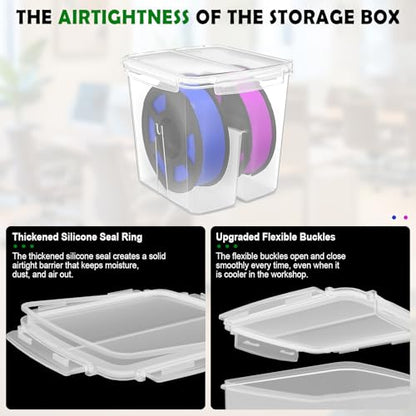 Filament Storage Box - Airtight Filament Storage Container 6.0L 3 Pack - size: 3p-big