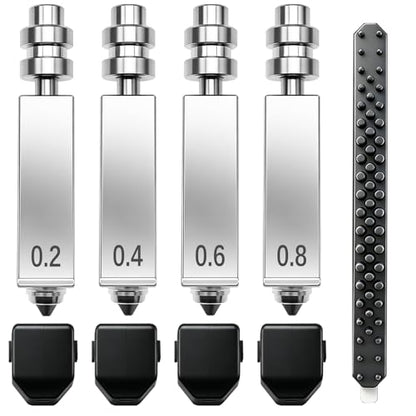 4PK 0.2+0.4+0.6+0.8MM for Anycubic Kobra X/Kobra 4 Nozzle 0.4mm Nozzles Leak-Proof All-Metal Integrated Design Plug-and-Play Resist 300°C KX Hotend Nozzle for Anycubic 3D Printer Accessories - color: 0.2+0.4+0.6+0.8MM Nozzle Kit