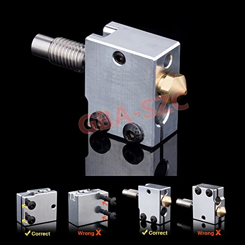 2PCS Volcano Heater Block,Precision Aluminum PT100 Volcano Heating Block with Silicone Sock,for Sidewinder X1 X2,Volcano Hotend, Nozzles, Prusa i3, FLSUN SR - color: Heatblock-Volcano 2PCS