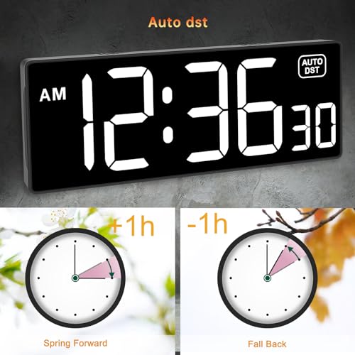 Soobest Digital Wall Clock with Seconds for Gym - color: 10.2” White