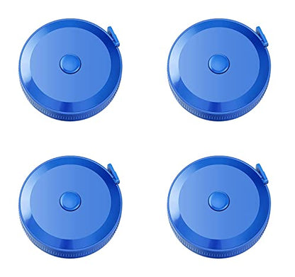 Tape Measure, 4 Pack Soft Retractable Measuring Tape 60-Inch/150cm Double-Scale Metric Tape Measure,for Body Measuring Sewing Tailor Cloth Knitting Home Craft Measurements (Blue) - color: 4 Pack (blue)
