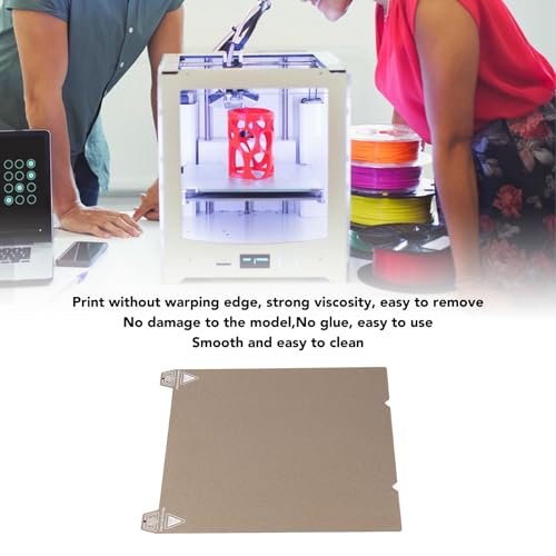 BORDSTRACT Double-Sided Build Plate, PEO Diamond Pattern + PEI Spray Texture Spring Steel 235x235mm Without Soft Magnetic Base, Hot Bed Platform for K1 3D Printer - style: PEI spray + PEO diamond 235*235mm