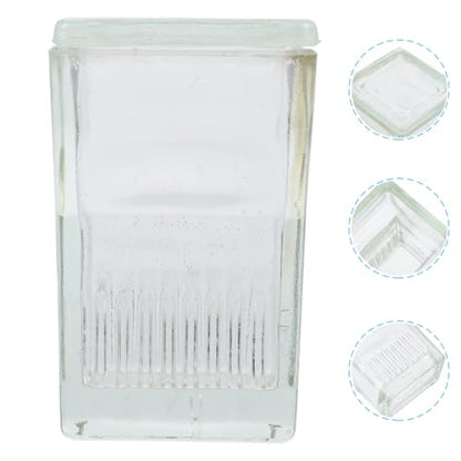 Mipcase Glass Staining Jar with Lid 9-Slide Capacity Transparent Coplin Staining Tank for Laboratory Chemical Resistant 3.93X2.55X2.36 Inch - size: 10X6.5X6CM