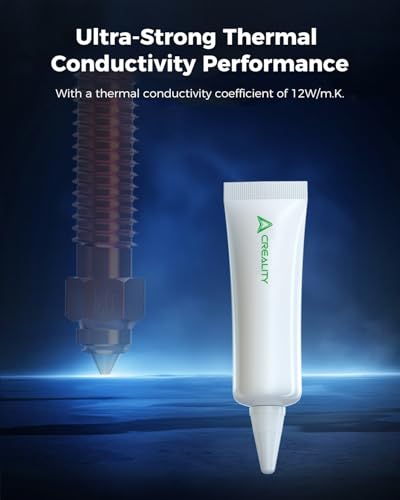 Creality 3D Printer Thermal Grease, High Thermal Conductivity, 250°C High-Temperature Resistant Paste for 3D Printer Hotend&Nozzle, Suit for All FDM 3D Printer (1 Pack) - style: Thermal Grease