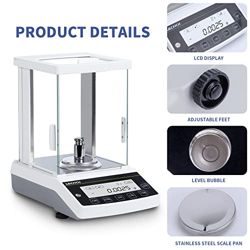 Analytical Balance 0.0001g 120g Precision Lab Scale 0.1mg Accuracy - size: 0.0001g*120g