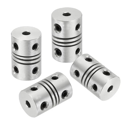 uxcell 4Pcs Flexible Couplings 3mm to 3mm Aluminum Alloy Joint Connector - size: 3mm to 3mm, style: D12 x L18mm