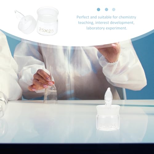 Experiment Weighing Bottles with Lids 5-Pack Borosilicate Glass Lab Weighing Jar Set 1.96X0.98X0.98In Durable Chemistry Sample Weighing Holder for Scientific Research