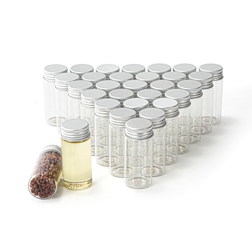 30ml Glass vials 30pcs,With aluminum screw cap30pcs Clear Glass Bottles - style: 30ml 30pcs