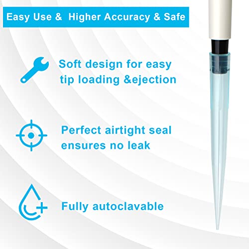 ONiLAB 1000µL Universal Pipette Tips, 500 Pcs, Autoclavable - size: 1mL(500PCS)