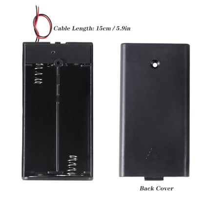 10pcs AA Battery Holder 2AA Battery Box with Back Cover 2X 1.5V AA Battery Case with ON Off Switch