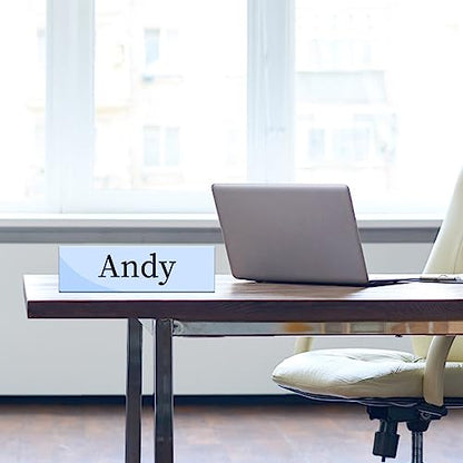 acrylic name plate for desk clear table tents widely used table display for office metting school classroom 24 Pieces