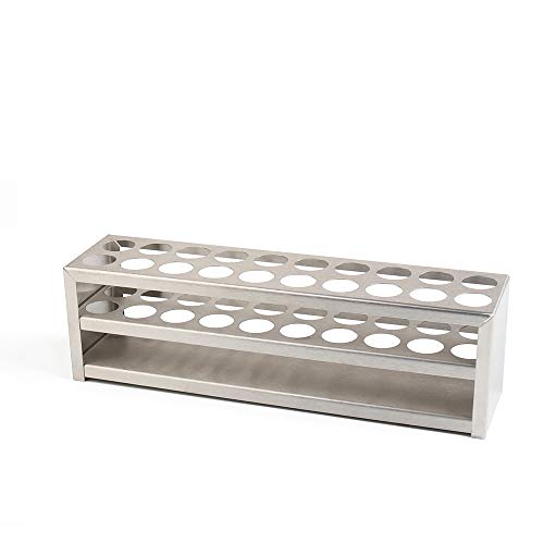 Tube Rack, Stainless Steel Material, 20Holes(2×10), Suitable for Tubes of Dia.≤21mm, TTR020-001 - style: 20 Holes, for Tubes of Dia.≤21mm