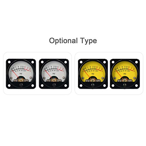 Pongnas 2PCS VU Meters, Multimeter Tester Multimeters with Adjustable Resistor CQ-45-Y for Power Amplifier