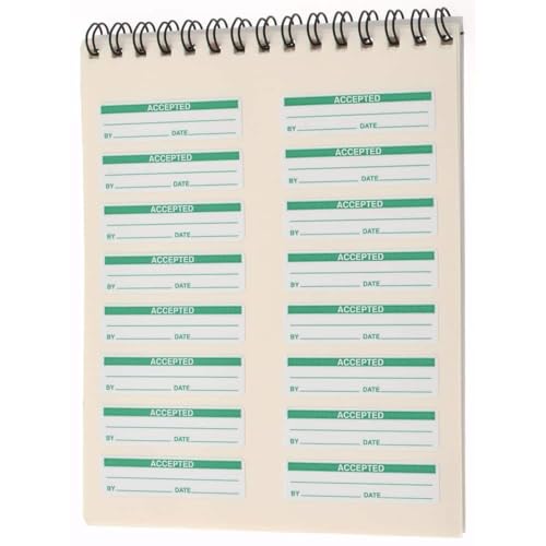 SPI 14-100-2 Removable Adhesive Accepted Labels: 2" x 1/2", Green on White (160 Count) - style: Accepted