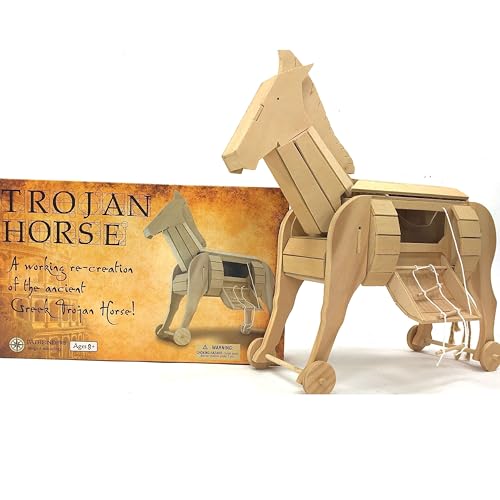 PATHFINDERS STEM Kit – Trojan Horse Model | DIY Wooden Craft Kit for Kids 10-14 | Girls Arts & Crafts STEM Gift | Ancient Greek History Project | Hands-On Educational Toy Engineering and Science