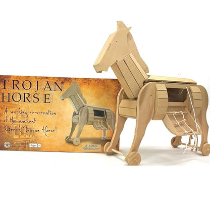 PATHFINDERS STEM Kit – Trojan Horse Model | DIY Wooden Craft Kit for Kids 10-14 | Girls Arts & Crafts STEM Gift | Ancient Greek History Project | Hands-On Educational Toy Engineering and Science