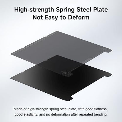 Creality Official K1 Max Build Plate PEI Sheet, 315x310mm Smooth Removable Flexible Spring Surface Excellent Heat Resistance Heated for Ender 3 S1 Plus/K1 Max/Ender 3 V3 Plus(Without Magnetic Base) - color: PEI Smooth Black, size: K1 Max/Ender 3 V3 Plus/K
