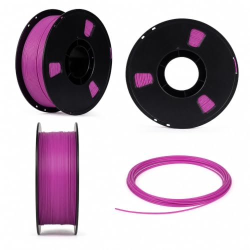 Matte PLA + 3D Printer Filament,PLA + Filament 1.75mm, Neatly Wound 3D Printing Filament 1.75mm, Dimensional Accuracy +/- 0.02 mm, Fit Most FDM 3D Printers, 1kg Spool (2.2lbs) (Purplish red) - color: Purplish Red