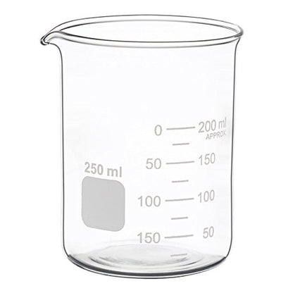 3 Pack Borosilicate Glass Beaker Set, 50 mL, 100 mL and 250 mL - size: 50ml+100ml+250ml