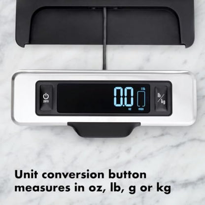 OXO Good Grips 11 Pound Stainless Steel Food Scale with Pull-Out Display - size: 1.2