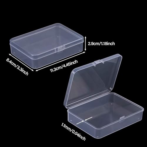 DUOFIRE Bead Organizer 24 Pack Clear Small Plastic Containers 4.4x3.3x1.1in - size: 4.4x3.3x1.1Inch(6 packs)