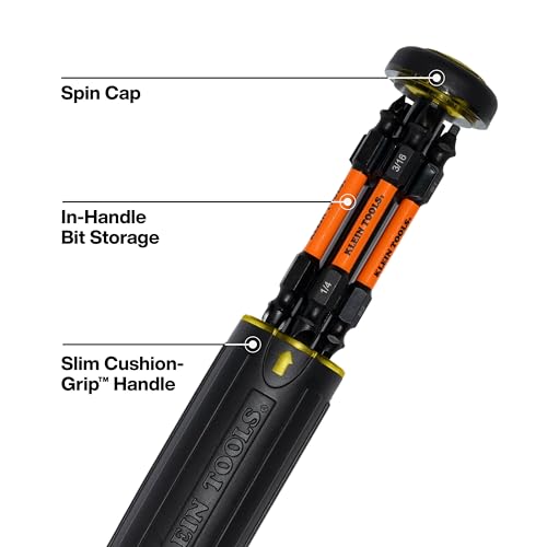 Klein Tools 32313HD 13-in-1 Multi-bit Ratcheting Screwdriver - size: 13-in-1, Impact Rated