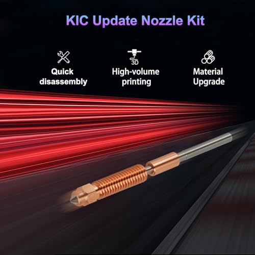 3PCS 0.4mm Unicorn Nozzle for Creality K1/K1 Max/Ender 3 V3/V3 Plus/K1C/ K1 SE /K2 SE– Quick-Swap Hotend Nozzle with Titanium Heatbreak, Hardened Steel Tip - size: 0.4MM*3