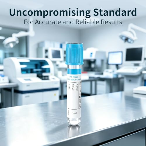 100 Pcs 3ml Plastic Tubes with Blue Caps for Laboratory Use - color: Blue-3ml-100