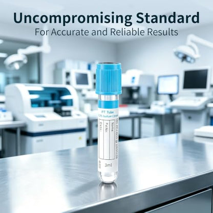 100 Pcs 5ml Plastic Tubes with Blue Caps for Laboratory Use - color: Blue-5ml-100