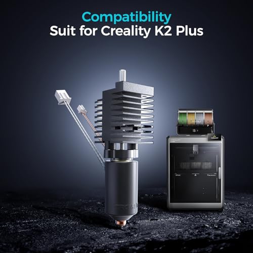 Creality Official K2 Plus Ceramic Heating Block Hotend Kit, with Quick-swap Nozzle Kit, Supports 350°C High Temperature, All-Metal Integrated Design Extruder Hotend for 3D Printer K2 Plus Combo - style: For K2 Plus